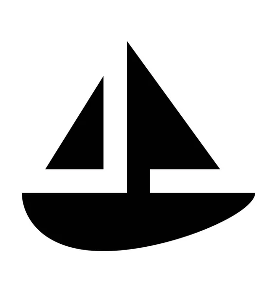 Segelbåt vektor ikon — Stock vektor