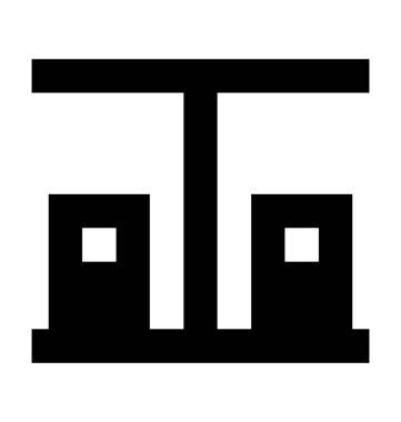  Yakıt istasyonu vektör simgesi