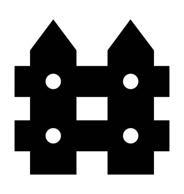  Çit vektör simgesi