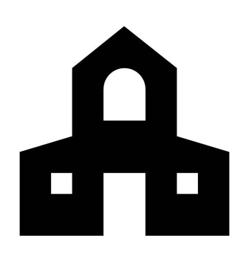  Tarihi bina vektör simgesi