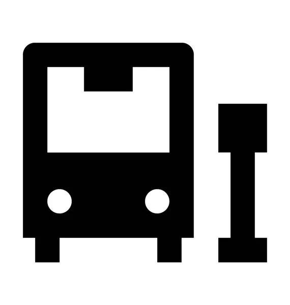 Otobüs durağı vektör simgesi — Stok Vektör