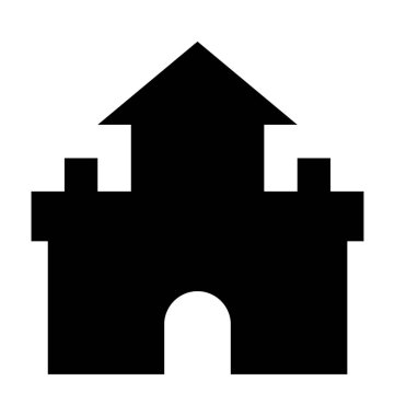  Tarihi bina vektör simgesi