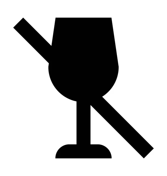 No Alcohol Vector Icon — Stock Vector