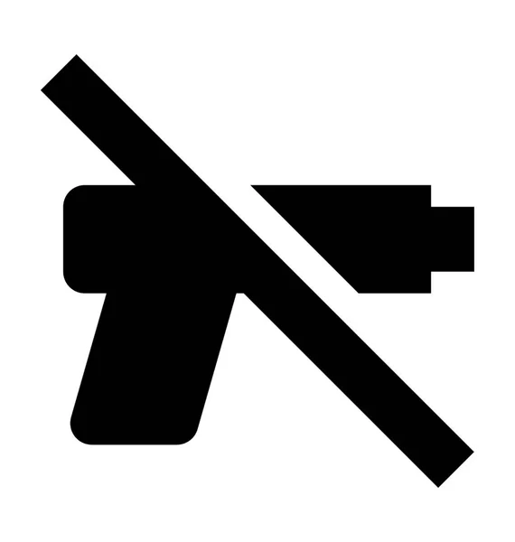Icona vettoriale con restrizione dell'arma — Vettoriale Stock