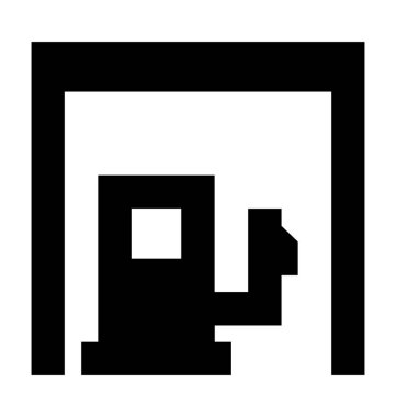  Yakıt istasyonu vektör simgesi