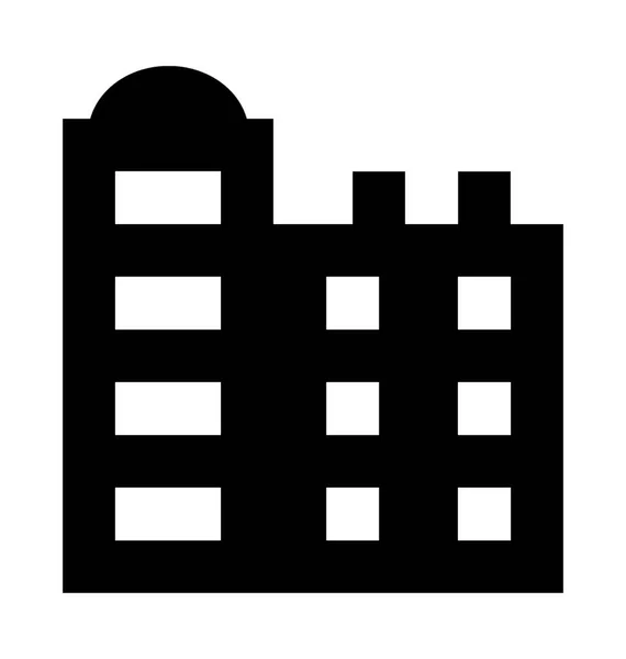 Edificio industrial Vector Icono — Vector de stock