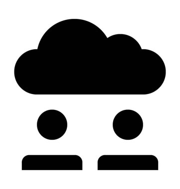  Bulut kullanıcılar vektör simgesi