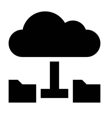  Bulut klasör vektör simgesi