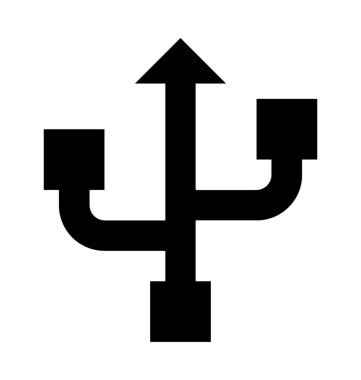  usb işaret vektör simgesi