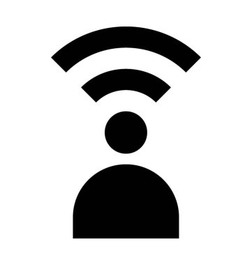  WiFi kullanıcı vektör simgesi
