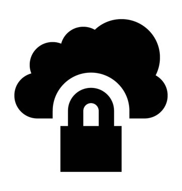  bulut güvenlik vektör simgesi