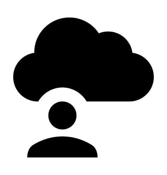 Nube usuario Vector icono — Archivo Imágenes Vectoriales