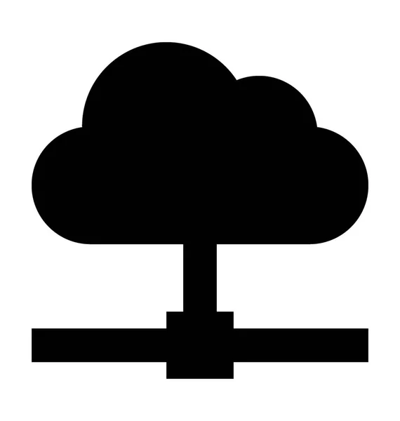 Icône vectorielle réseau cloud — Image vectorielle