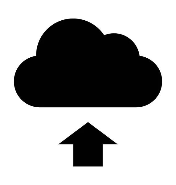 Nube subir icono vector — Vector de stock