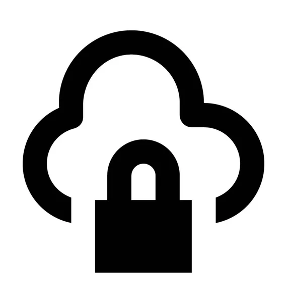 Cloud Security Icône vectorielle — Image vectorielle