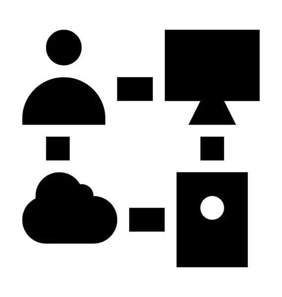 Cloud Communication Vector Icon — Stock Vector