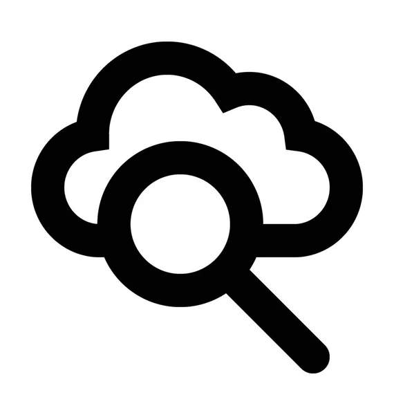 Cloud Searching Vector Icon — Stock Vector