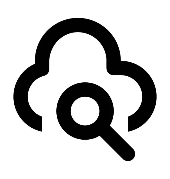 Cloud Searching Vector Icon — Stock Vector