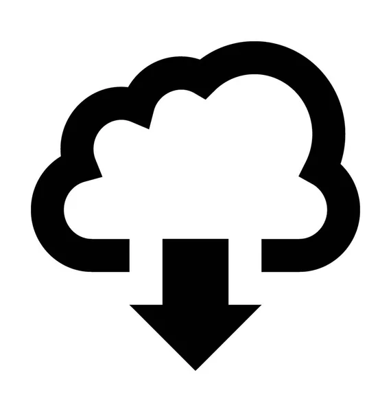 Ikona vektoru stahování cloudu — Stockový vektor