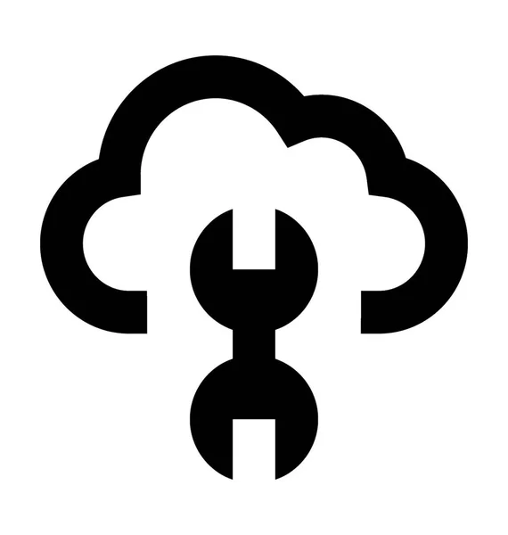 Cloud Settings Vector Icon — Stock Vector