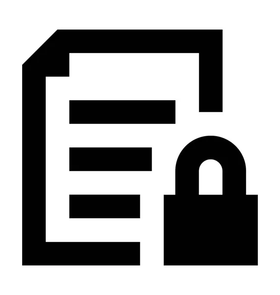 Secure Document Vector Icon — Stock Vector