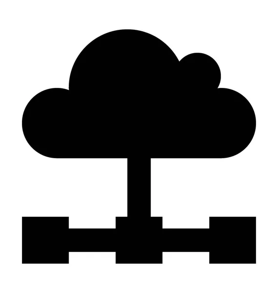 Cloud Sharing Vector Icono — Archivo Imágenes Vectoriales