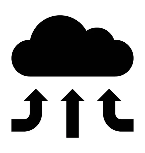 Ícone vetor de upload nuvem — Vetor de Stock