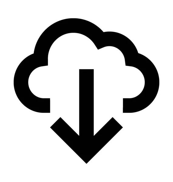 Cloud icône vectorielle de téléchargement — Image vectorielle