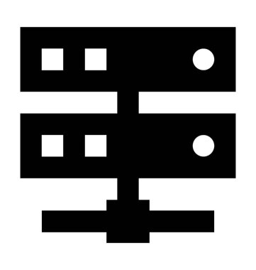  sunucu ağ vektör simgesi 