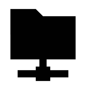  Bağlı klasör vektör simgesi