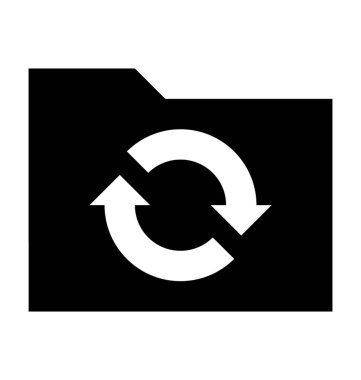  Eşitleme klasörü vektör simgesi 