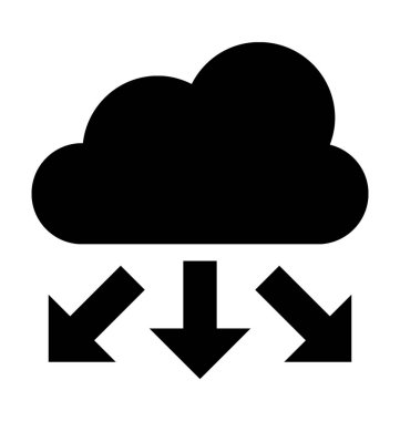  bulut indirme vektörü simgesi