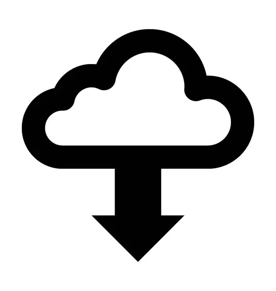 Ikona vektoru stahování cloudu — Stockový vektor