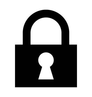  asma kilit vektör simgesi