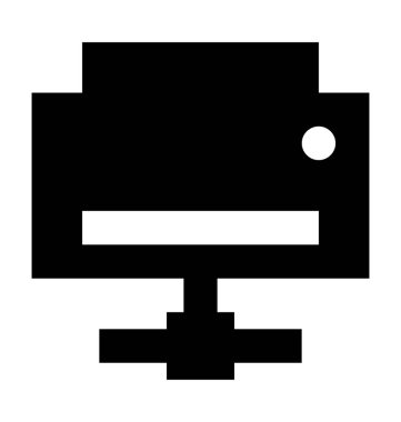  Ağ Yazıcı vektör simgesi 