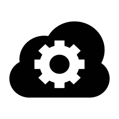  Bulut ağ ayarı vektör simgesi