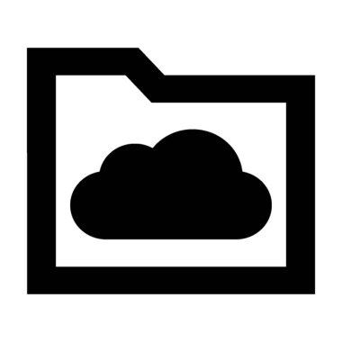  Bulut klasör vektör simgesi