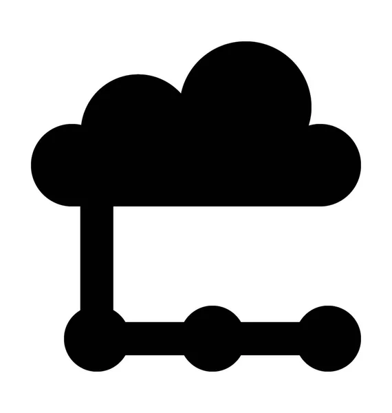 Nube icono de vector de red — Archivo Imágenes Vectoriales