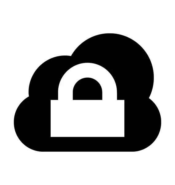 Cloud Security Icône vectorielle — Image vectorielle