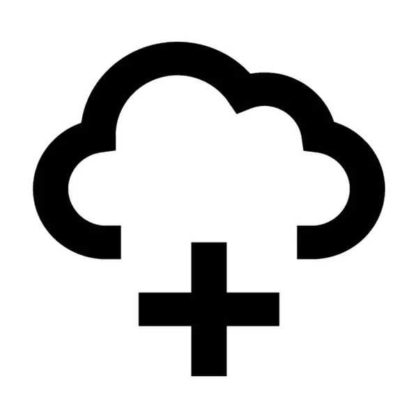 Add to Cloud Vector Icon — Stock Vector