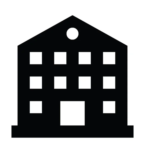 Scuola costruzione vettoriale icona — Vettoriale Stock