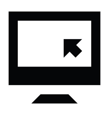  monitör vektör simgesi