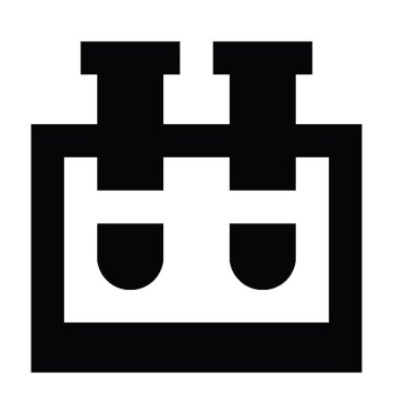  test tüpleri vektör simgesi