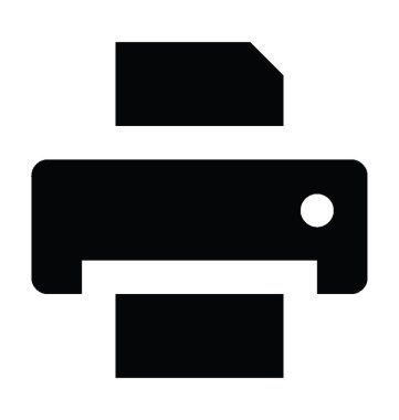  Yazıcı vektör simgesi