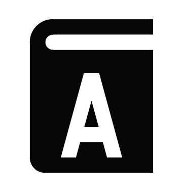  İngilizce kitap vektör simgesi