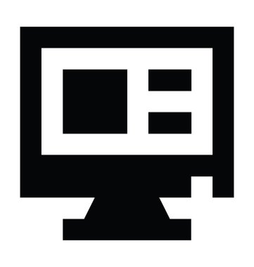  monitör vektör simgesi