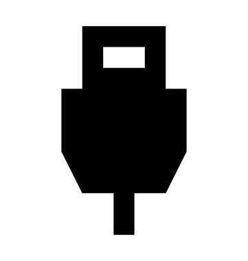  USB kablo vektör simgesi