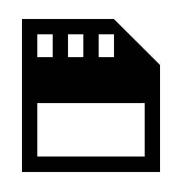  hafıza kartı vektör simgesi