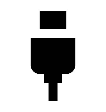  USB kablosunu vektör simgesi