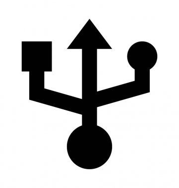  usb işaret vektör simgesi